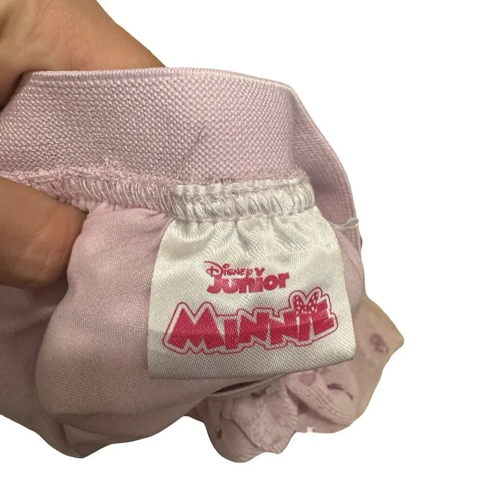 Girls kids pink Tutu skirt glitter Minnie Mouse Ears Disney Junior Size 5 EUC